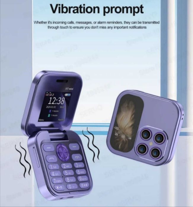 Мини сгъваем мобилен телефон i17 PRO с две сим карти 5 цвята