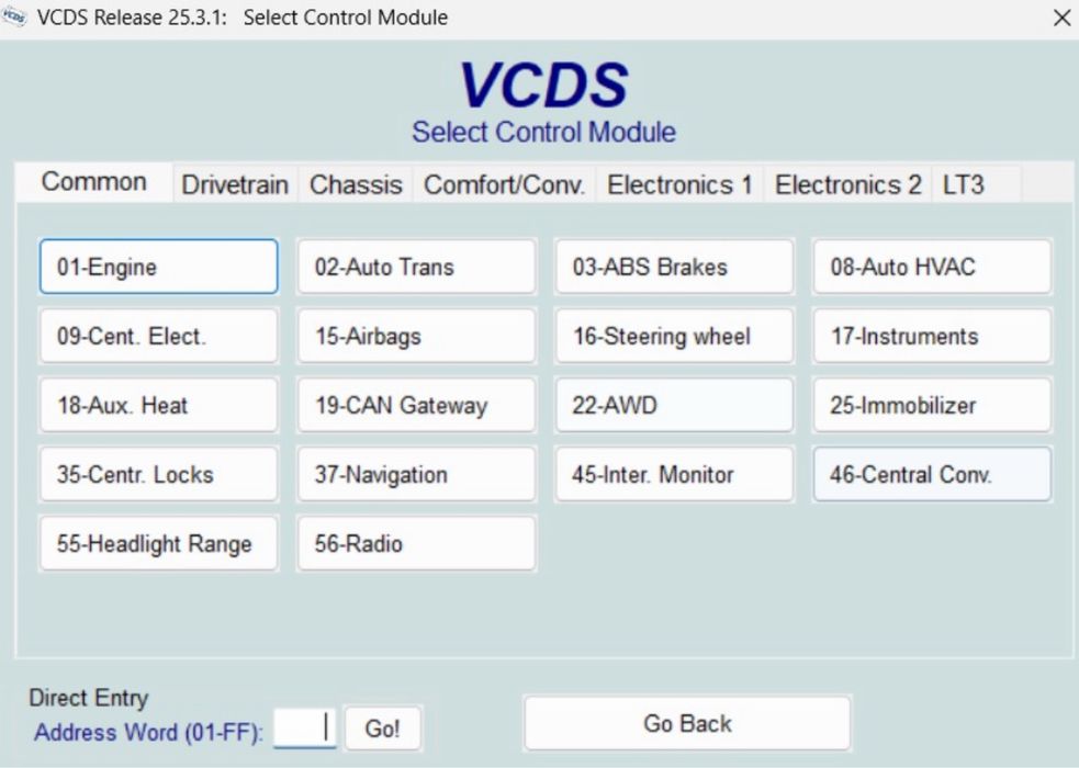 TESTER/DIAGNOZA VAGCOM/VCDS 25.3.2 Engleza/Romana/Germana/Franceza
