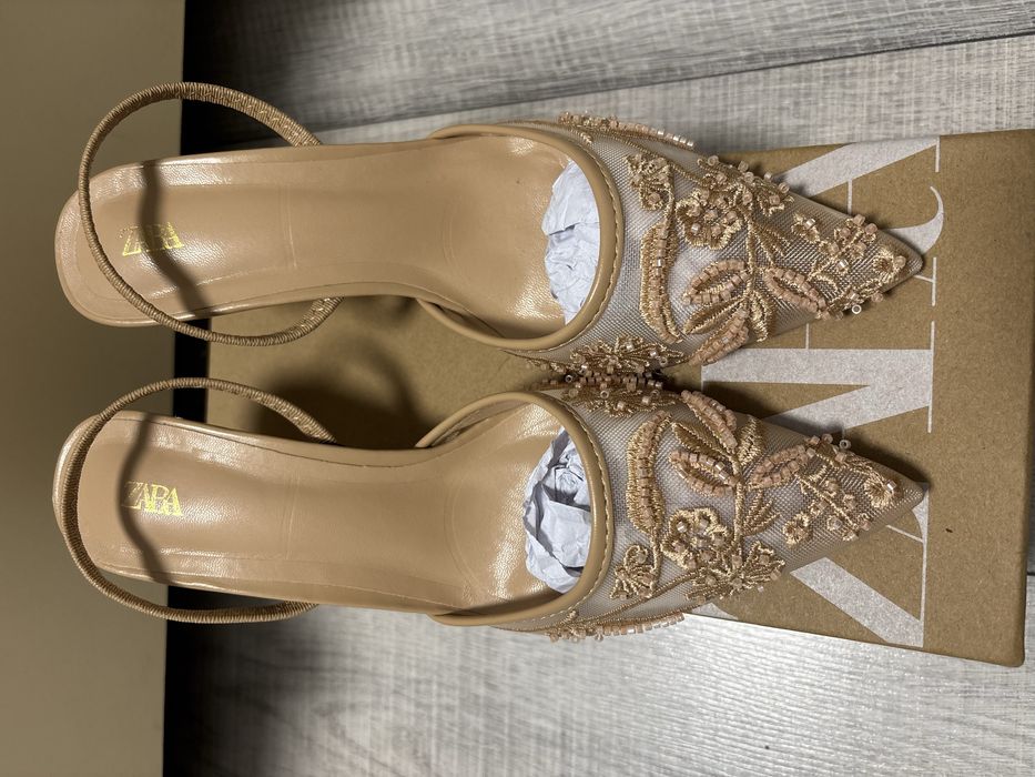 Туфли Zara с удобным каблучком