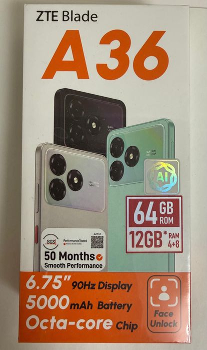 Продам новый ZTE Blade A36
