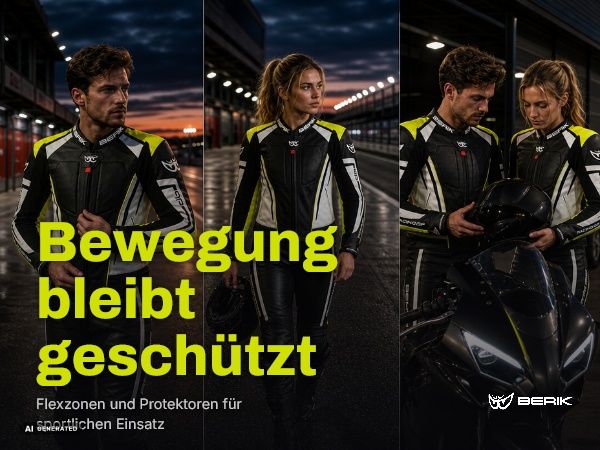 Berik Striper Evo Motorrad Lederjacke размер 48 Ново!