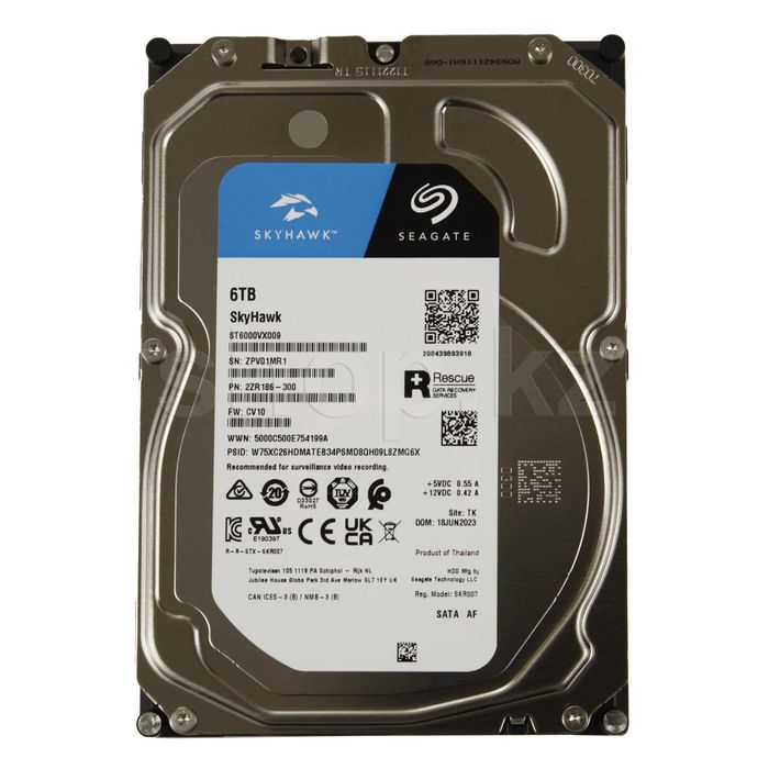 HDD 6 TB Seagate SkyHawk hard disk Sata 3, 5400 rpm, buffer 256 MB nou