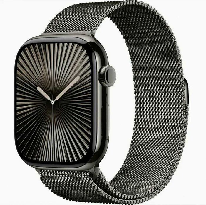 Apple Watch Series 10 Black Titanium Milanese Loop