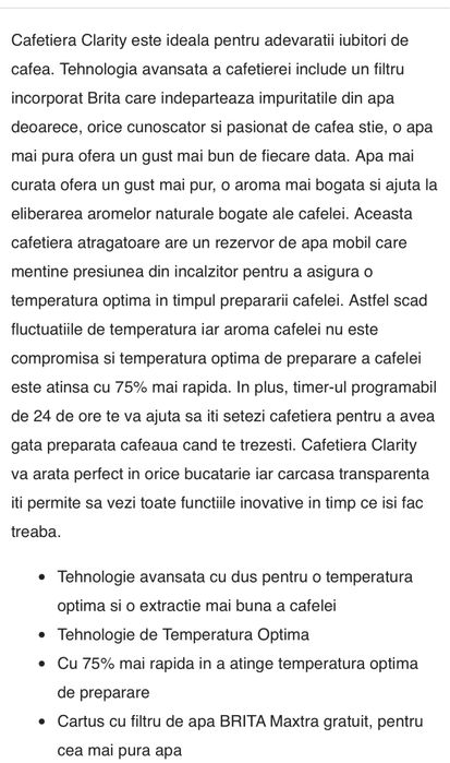 Vind cafetiera digitala Russell Hobbs Clarity nou