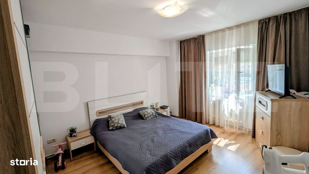 Apartament 3 camere, 58 mp, complet renovat mobilat, etaj 2 lift, zona