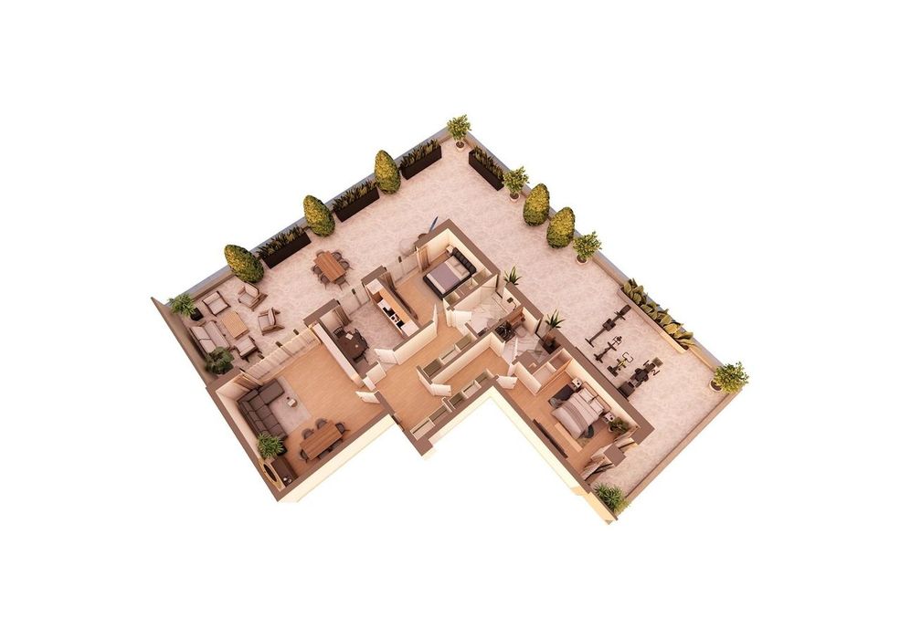 Apartament 3 camere tip penthouse