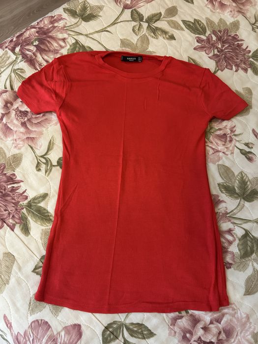 Tricou Mango, rosu, bumbac, marimea S,