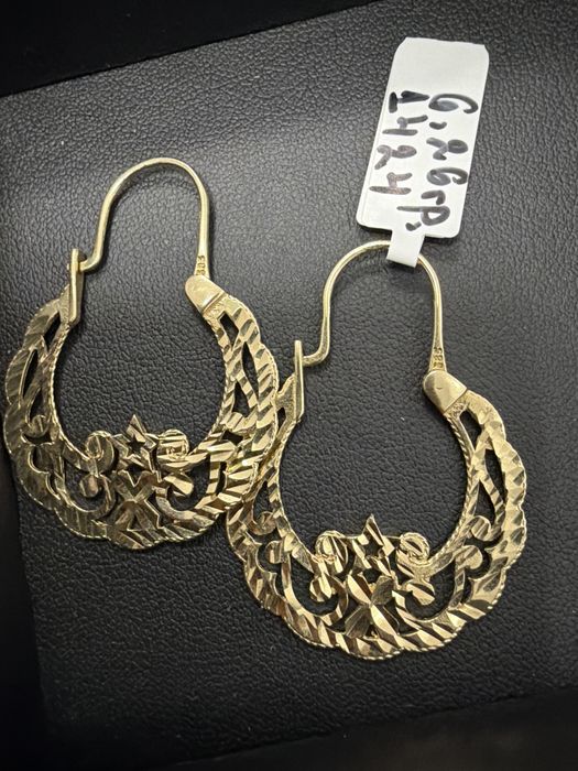 Златни обеци с звезда