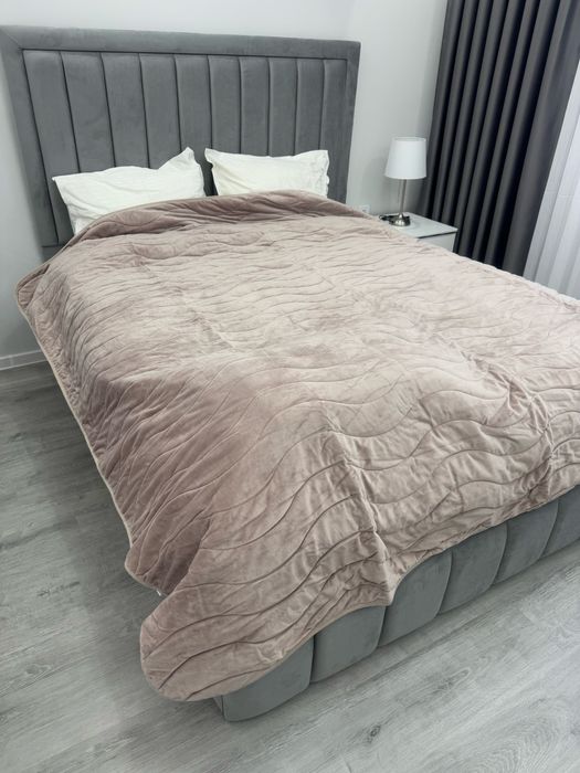 Кувертюра микро плюш Софт пепел рози