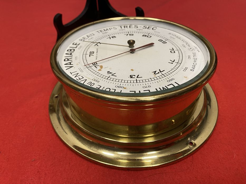 Френски барометър Naudet 1955 1965 месинг холостеричен модел