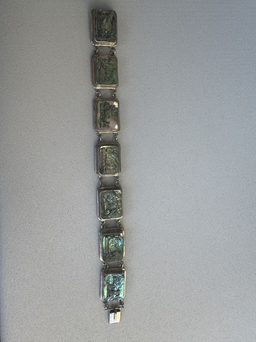 Bratara din argint si abalone