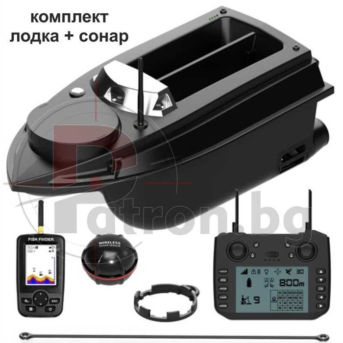 Лодка за захранка катамаран Flytec V030 бърза стабилна голяма батерия