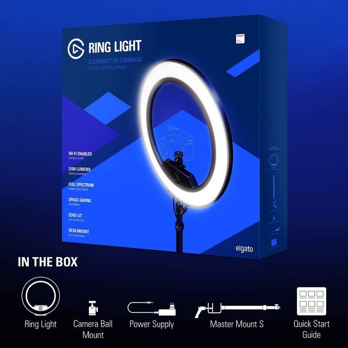 (2в1) Стойка+Освещение Профессиональное для видео Elgato Ring Light