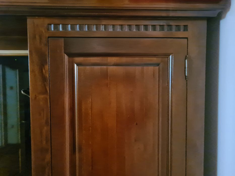 Vand cuier hol lemn cires