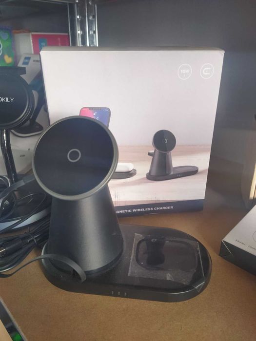 Докинг станция ICARERSPACE 3-в-1, стойка за безжично зареждане