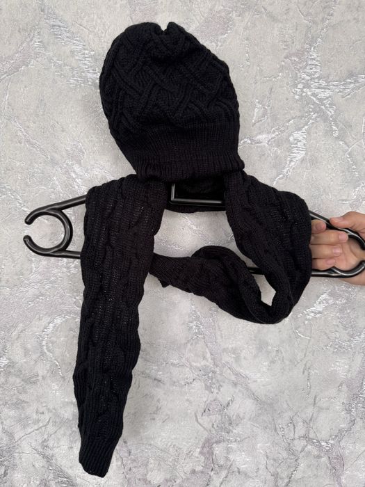 Десткие шапки с шарфом