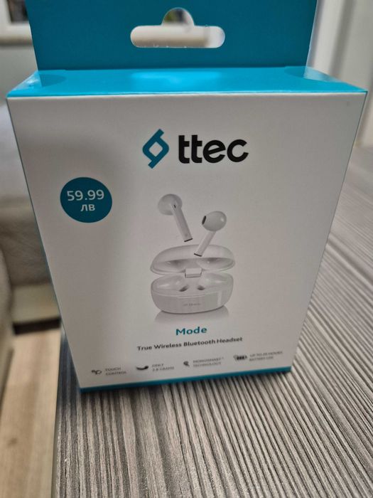 Безжични слушалки "ttec TWS Modе" Бели