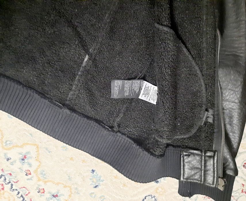 Куртка кожаная, утеплённая,размер 48-50