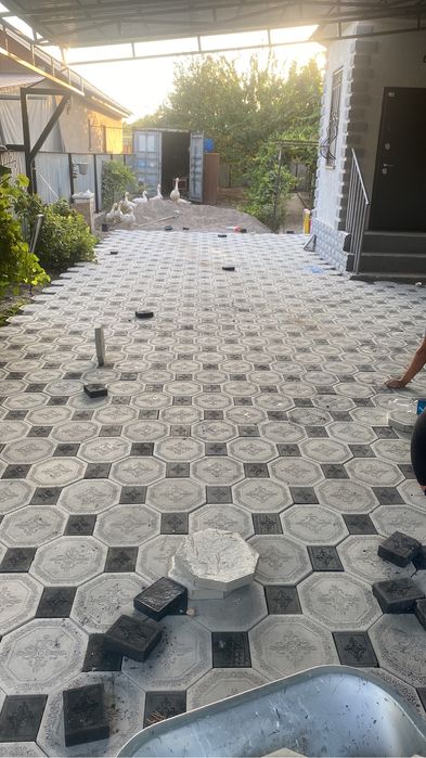 Укладка брусчатки