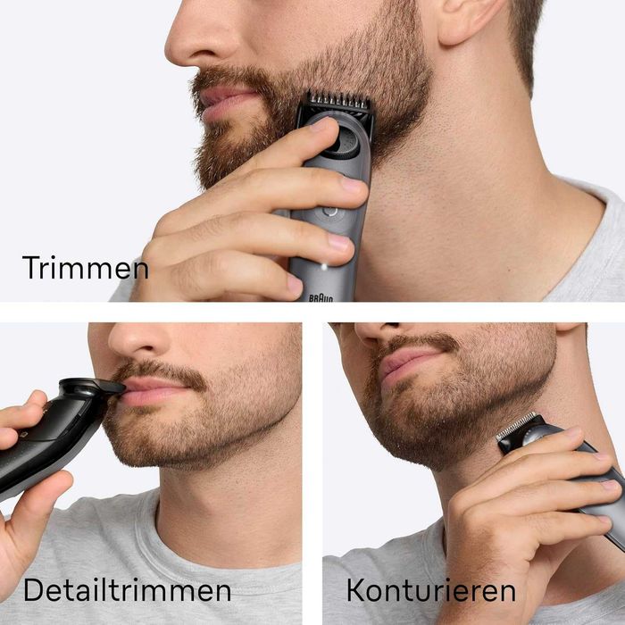 ПРОМО Нов 2г Гаранция Водоустойчив Тример за Брада Braun Beard Trimmer Seria 5 BT5560, до 120 мин. Работа