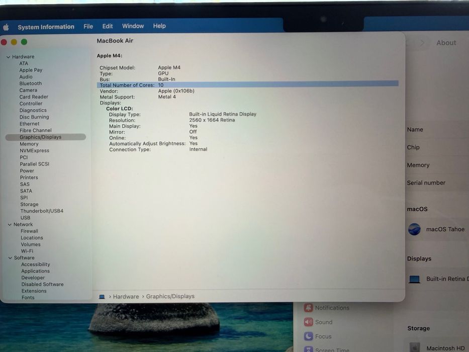 MacBook Air 13" M4 10-CPU, 10-GPU, 24GB RAM, 512GB SSD В ГАРАНЦИЯ