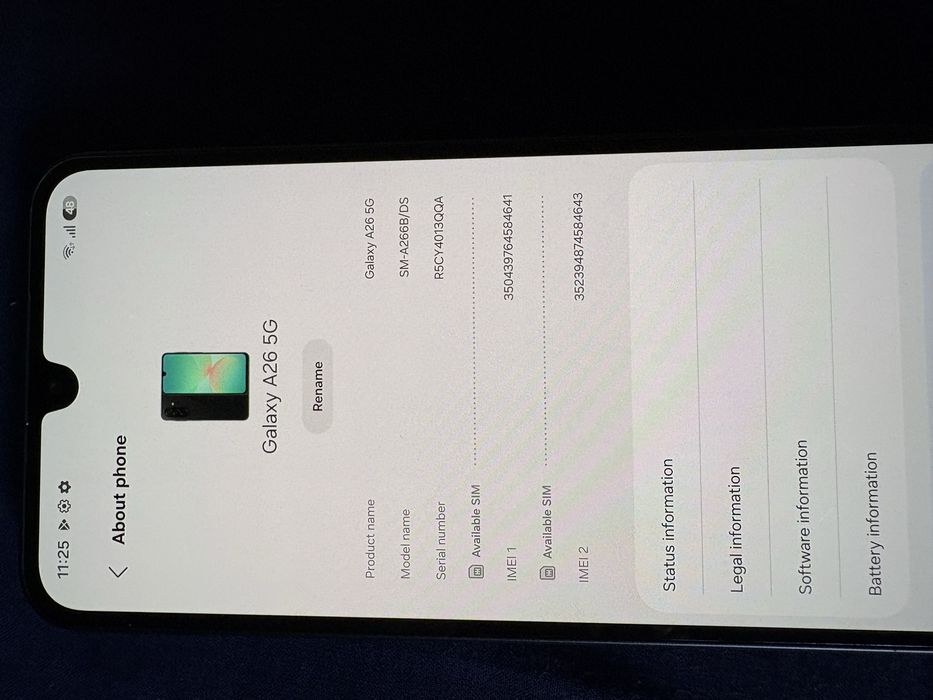 Samsung A26 128GB 6GB Dual Sim impecabil
