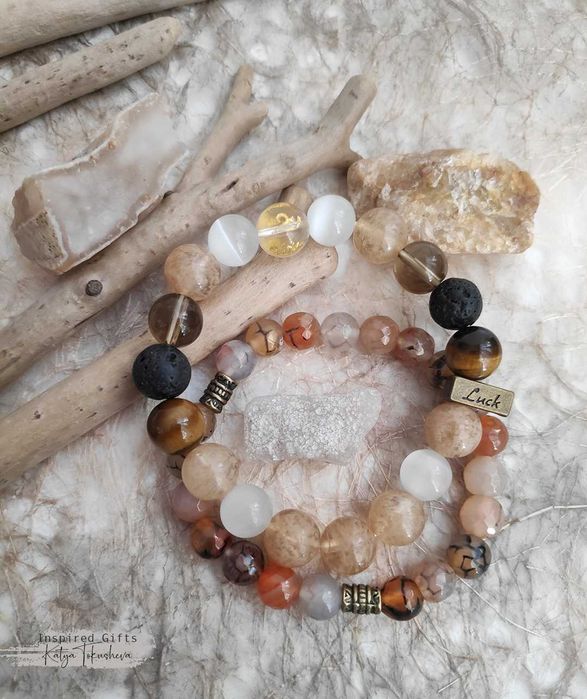 йога вдъхновение - комплект гривни "Любов и светлина"