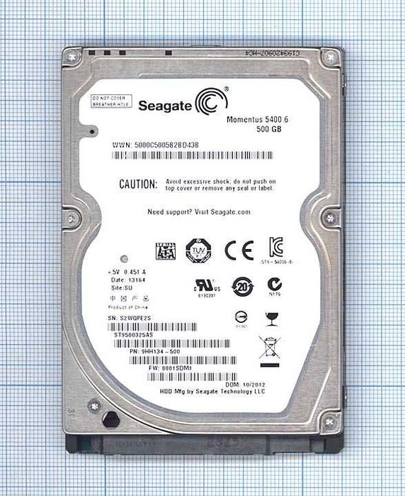 Жесткий диск HDD 2,5" 500GB Seagate Momentus