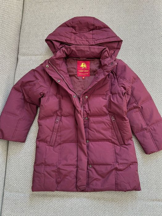 Пуховое пальто на девочку 5-7 лет