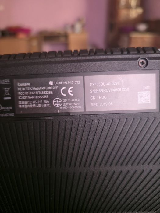 Laptop Asus fx 505 DU