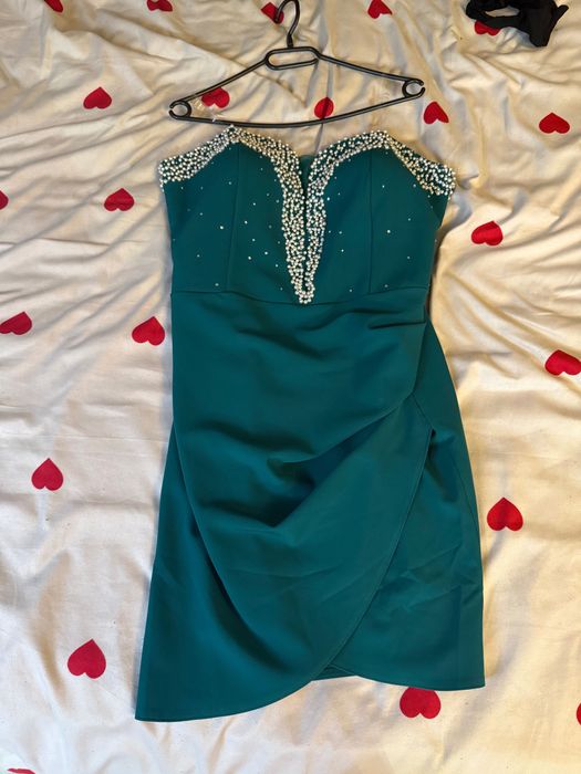 Rochie Elegantă - Verde smarald, ocazii speciale, marime 42/XL