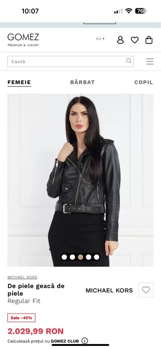 Geaca piele  Michael Kors S