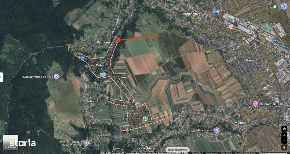 Teren de vânzare, 2200mp, acces asfaltat