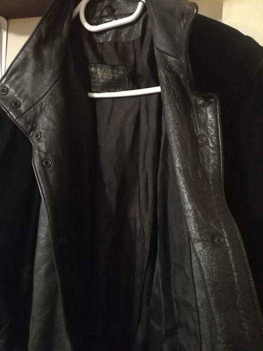 Geaca din piele moale si piele antilopa model deosebit