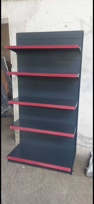Rafturi  noi de magazin culoare antracit cu polite 47cm/37cm