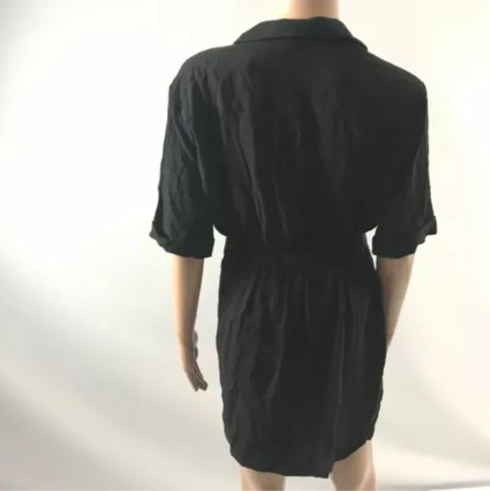 Черное рубашка-платье