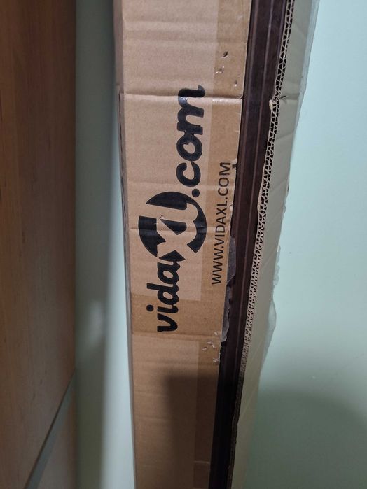 vidaXL Параван за стая, тъмно кафяв бамбук, ширина 250 см, височина 165 см