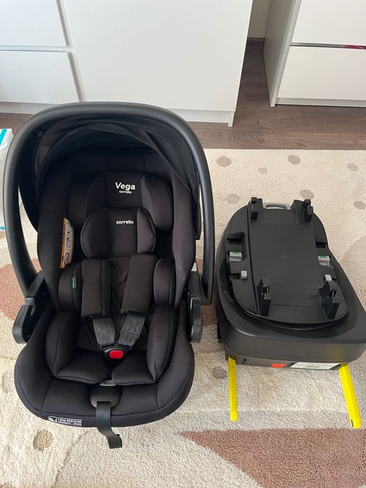 столче за кола Carrello Vega за новородени + ISOFIX въртяща се основа