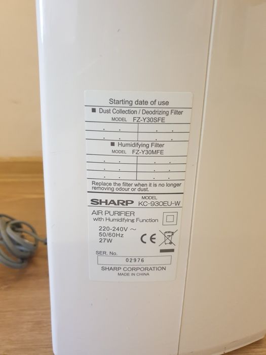 Пречиствател за въздух Sharp