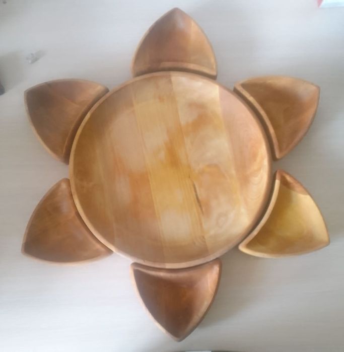 Блюдо деревянное со вкладышами