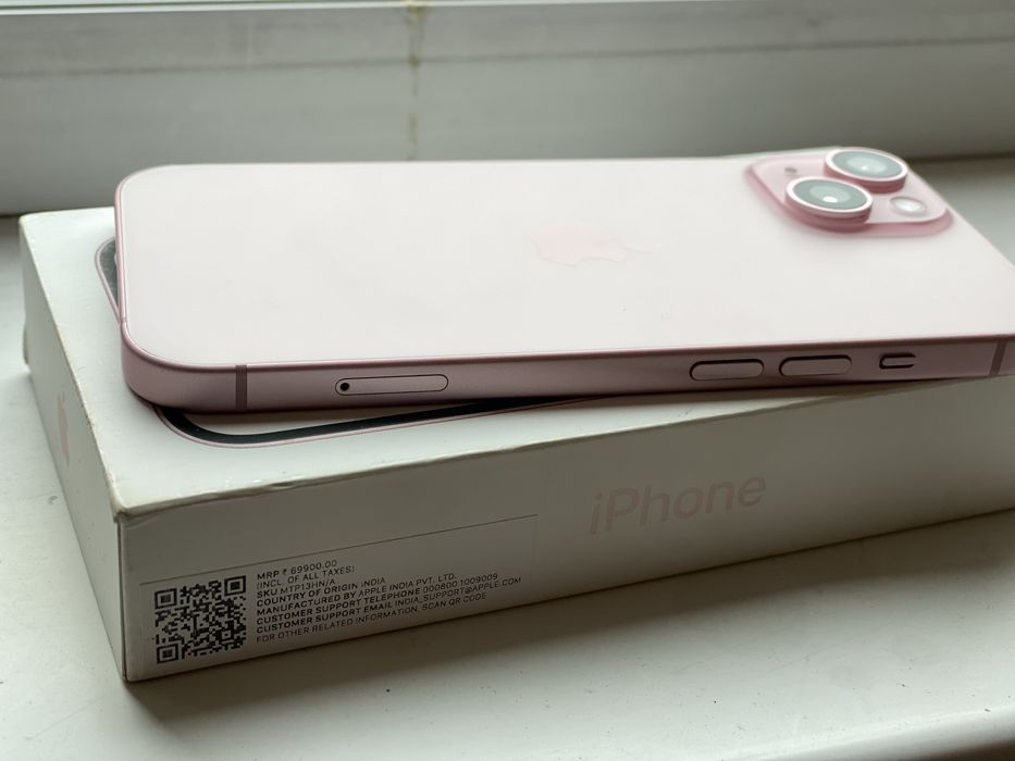 IPHONE 15 розовый емкрсть 89%