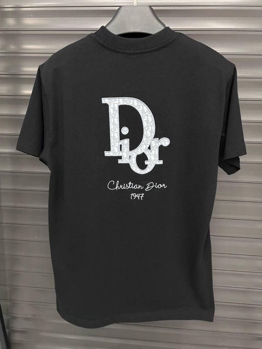 Tricou Dior brodat negru