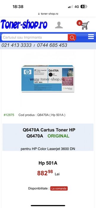 Toner Hp laserjet 3600
