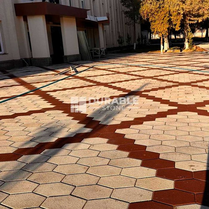 Производство и укладка вибропрессованной брусчатки, тротуарной плитки.