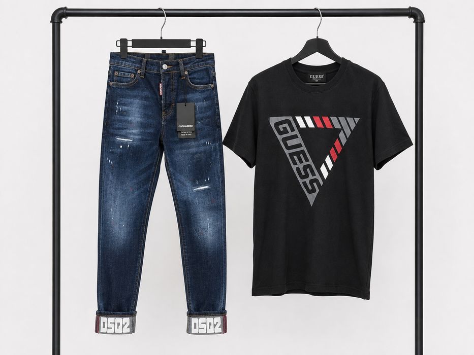 Мъжки Дънки + Тениска Dsquared2