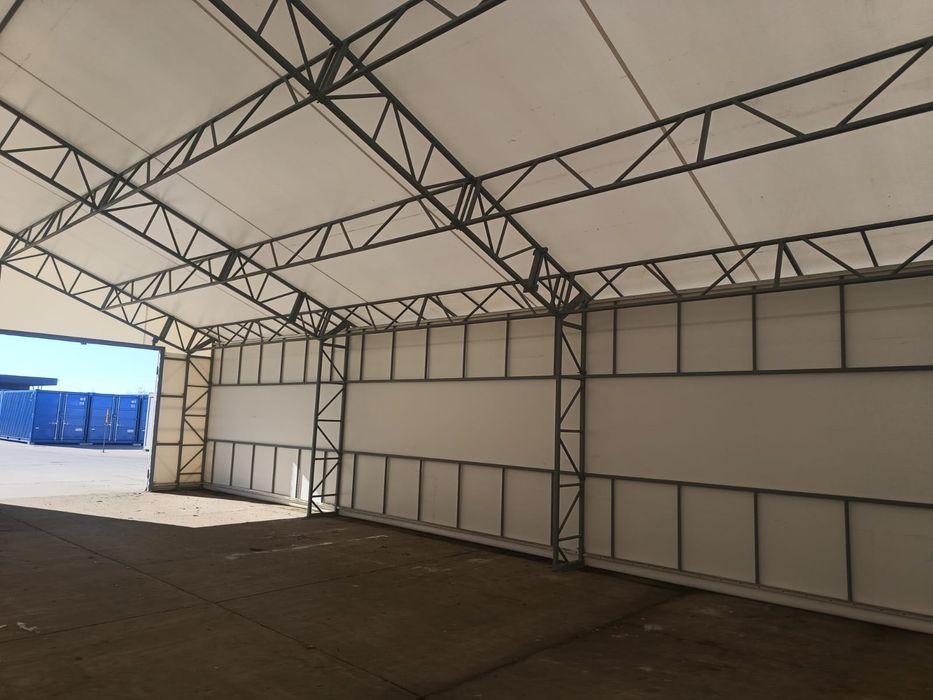 Cort industrial/depozitare 16x16m–structura+prelată PVC profesională ...