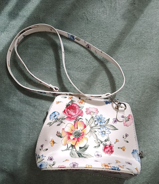 Geantă din Piele Naturală Genuine Leather Alb