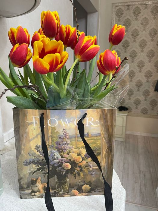 Цветы тюльпаны .