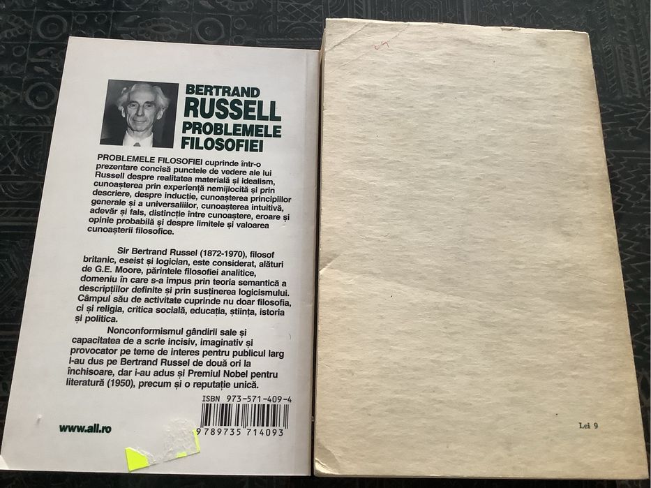 “Problemele filosofiei”, Bertrand Russel si “Idoneismul”, V. Tonoiu