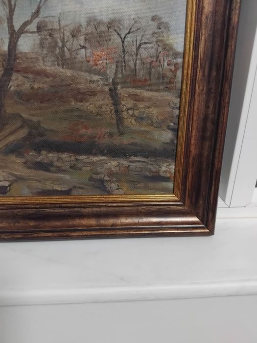 Старинна картина масло с размери 60 / 50 см.